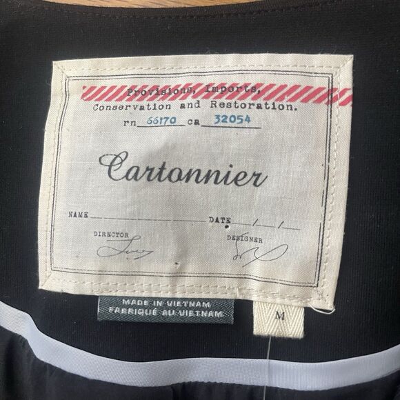 ANTHROPOLOGIE Cartonnier Bell Sleeve Blazer Medium Black NEW Modern Boho Chic - Picture 6 of 11